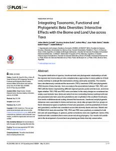 Integrating Taxonomic, Functional and