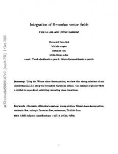 Integration of Brownian vector fields