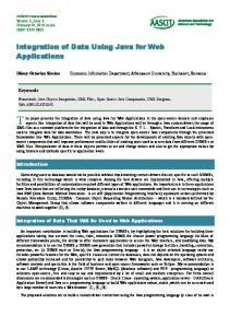Integration of Data Using Java for Web Applications - AASCIT
