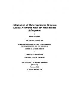 Integration of Heterogeneous Wireless Access