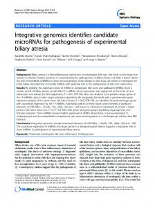 Integrative genomics identifies candidate microRNAs for pathogenesis ...