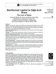 Intellectual capital in high-tech firms - CiteSeerX