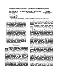 Intelligent Decision Support for Aerial Spray Deposition Management