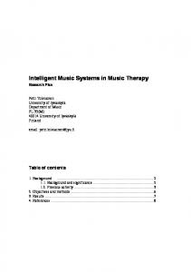 Intelligent Music Systems in Music Therapy