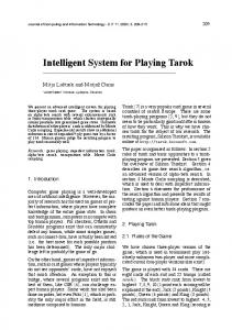 Intelligent System for Playing Tarok