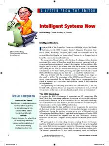 Intelligent Systems Now - IEEE Computer Society