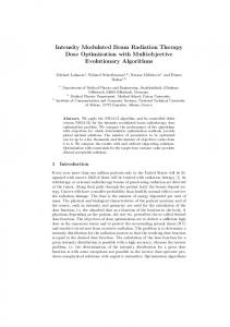 Intensity Modulated Beam Radiation Therapy Dose Optimization with ...