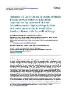 Intensive TB Case Finding in Unsafe Settings - Scientific Research ...