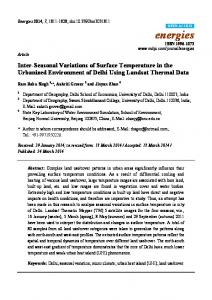 Inter-Seasonal Variations of Surface Temperature in the ... - MDPI
