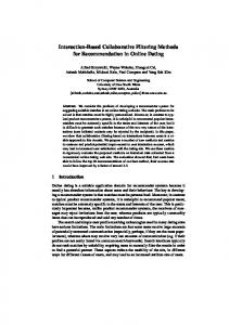 Interaction-Based Collaborative Filtering Methods for ... - CiteSeerX