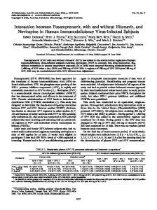 Interaction between Fosamprenavir, with and without Ritonavir, and ...