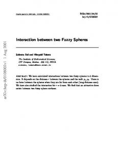 Interaction between two Fuzzy Spheres