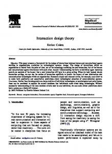 Interaction design theory - Semantic Scholar