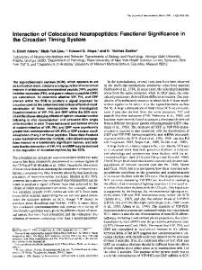 Interaction of Colocalized Neuropeptides: Functional Significance in ...