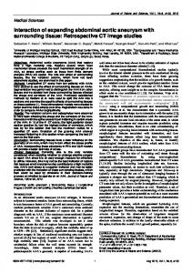 Interaction of expanding abdominal aortic aneurysm ... - EGR.MSU.Edu