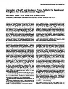 Interaction of GABA and Excitatory Amino Acids in ... - Semantic Scholar