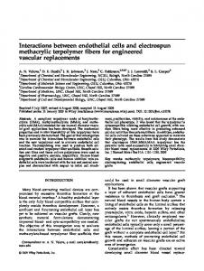 Interactions between endothelial cells and ... - Nanofiber Solutions