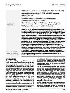 Interactions between intracellular Na levels and saxitoxin ... - CiteSeerX