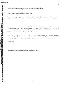 Interactions of mesenchymal stem cells with