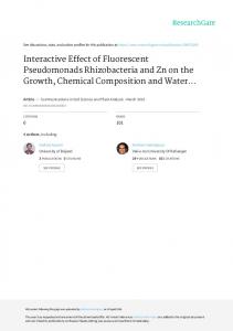 Interactive Effect of Fluorescent Pseudomonads ...