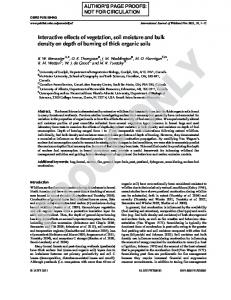 Interactive effects of vegetation, soil moisture and bulk density on ...