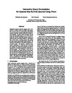 Interactive Query Formulation for Systems that Rewrite Queries Using