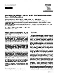 Interannual Variability of Upwelling Indices in the ... - CiteSeerX