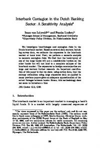 Interbank Contagion in the Dutch Banking Sector: A Sensitivity Analysis