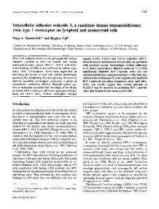 Intercellular adhesion molecule 3, a candidate human ... - CiteSeerX