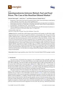 Interdependencies between Biofuel, Fuel and Food Prices - MDPI