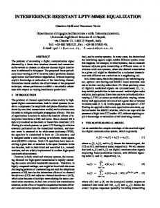 interference-resistant lptv-mmse equalization - eurasip