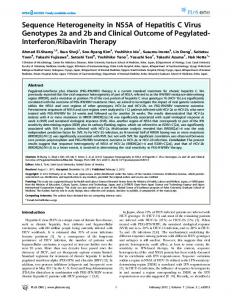 Interferon/Ribavirin - PLOS