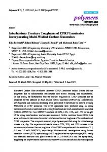 Interlaminar Fracture Toughness of CFRP Laminates ... - MDPI