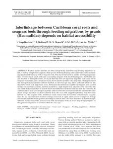 Interlinkage between Caribbean coral reefs and seagrass beds ...