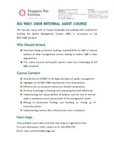 Internal Audit Course