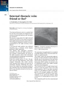 Internal thoracic vein: friend or foe?