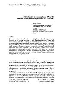 Internalization versus compliance: Differential ... - Wiley Online Library