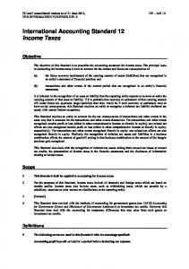 International Accounting Standard 12