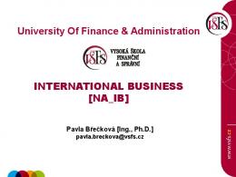 INTERNATIONAL BUSINESS