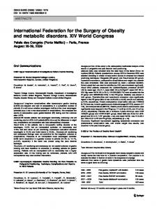 International Federation for the Surgery of Obesity and metabolic ...