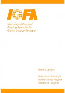 International Group of Funding Agencies for Global Change Research