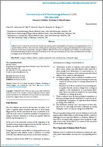 International Journal of Anesthesiology ... - SciDoc Publishers