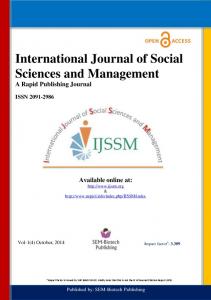 International Journal of Social Sciences and Management