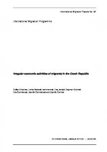 International Migration Programme Irregular economic ... - Adapt