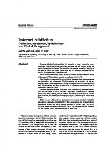 Internet Addiction - Springer Link