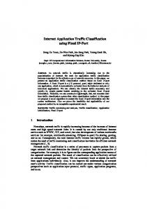 Internet Application Traffic Classification using ... - Semantic Scholar