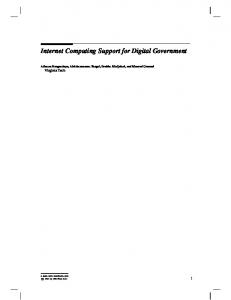 Internet Computing Support for Digital Government - CiteSeerX