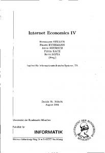 Internet Economics IV