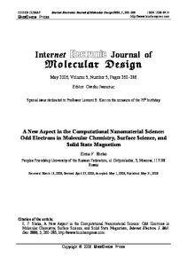 Internet Electronic Journal of Molecular Design