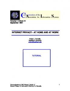 internet privacy - at home and at work